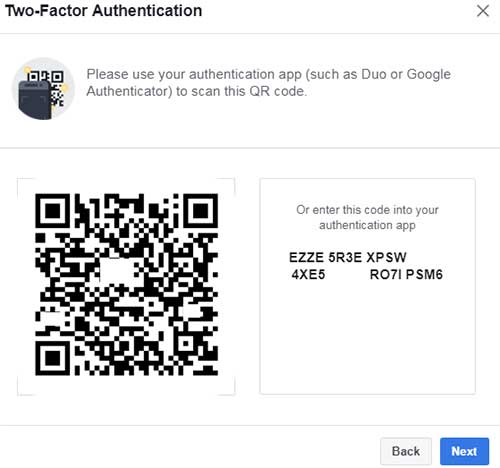 google authenticator phone number or backup codes